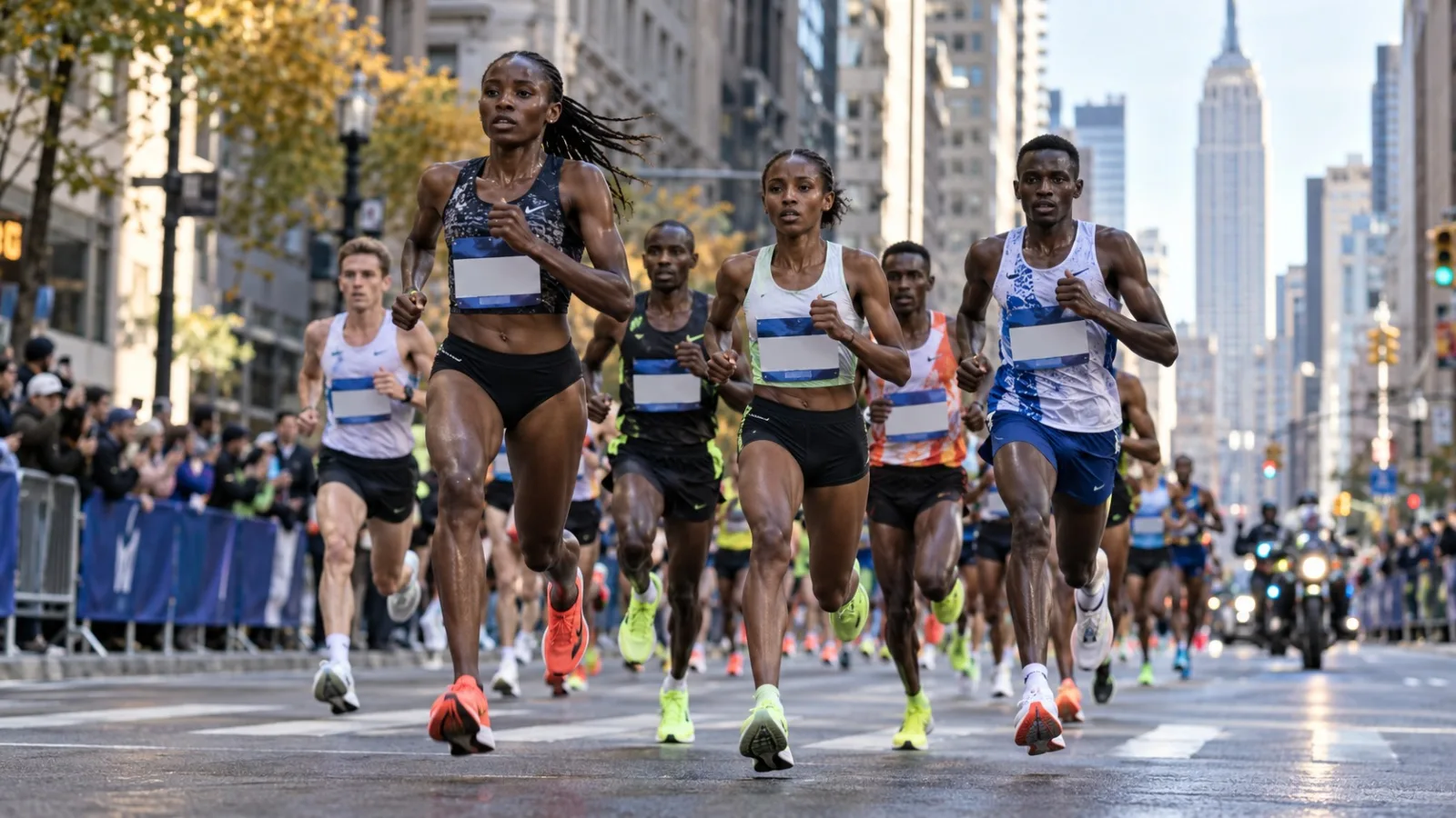 Elitefeld bei einem 5-Kilometer-Straßenrennen in New York