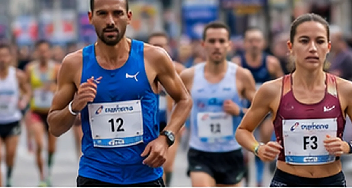 KI-generiertes Symbolbild: Läuferfeld bei einem städtischen 10-Kilometer-Rennen